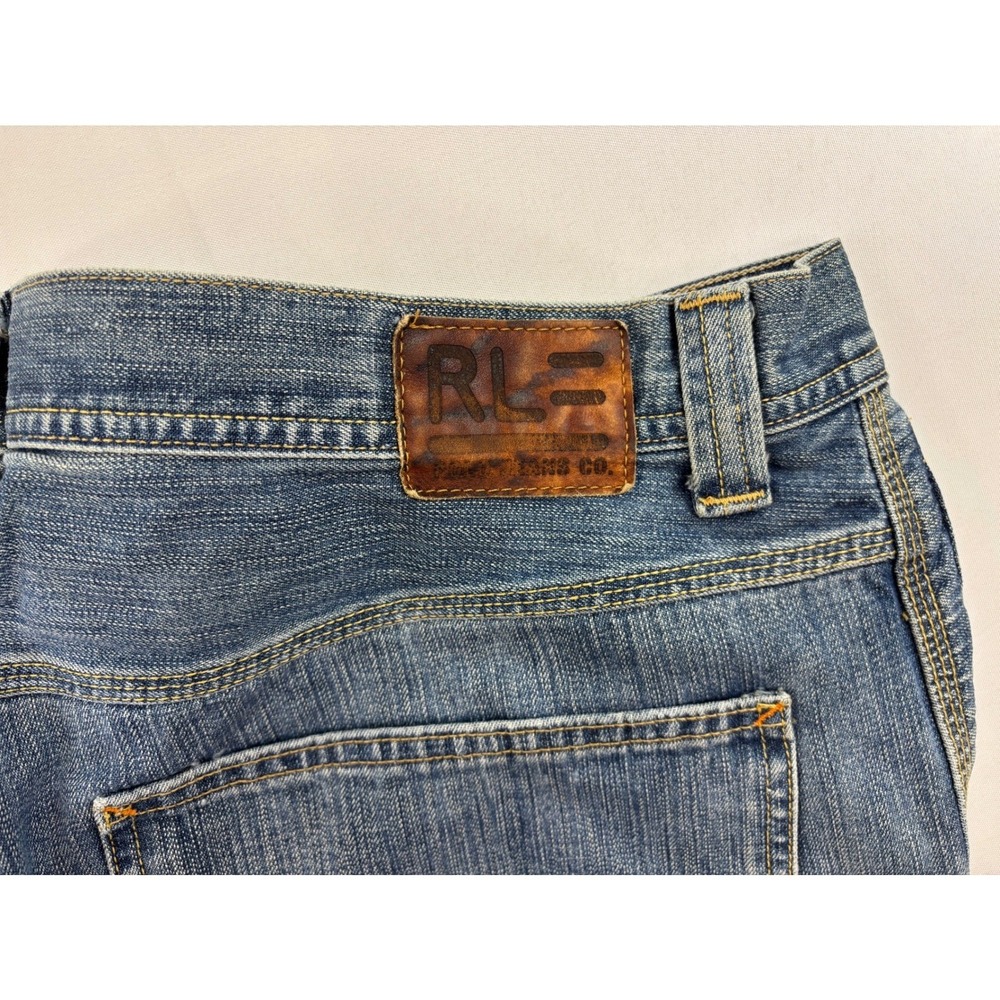 Ralph Lauren Polo Co Jeans Mens 42x32 Blue Wyatt Carpenter Loose Baggy Faded Y2K - Picture 1 of 14
